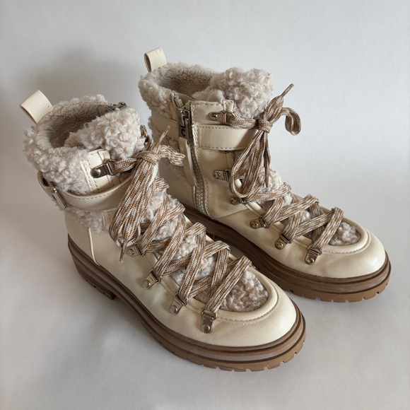 Circus NY by Sam Edelman womens cream Gretchen Faux Fur Winter Boots size 7.5 - Picture 2 of 10